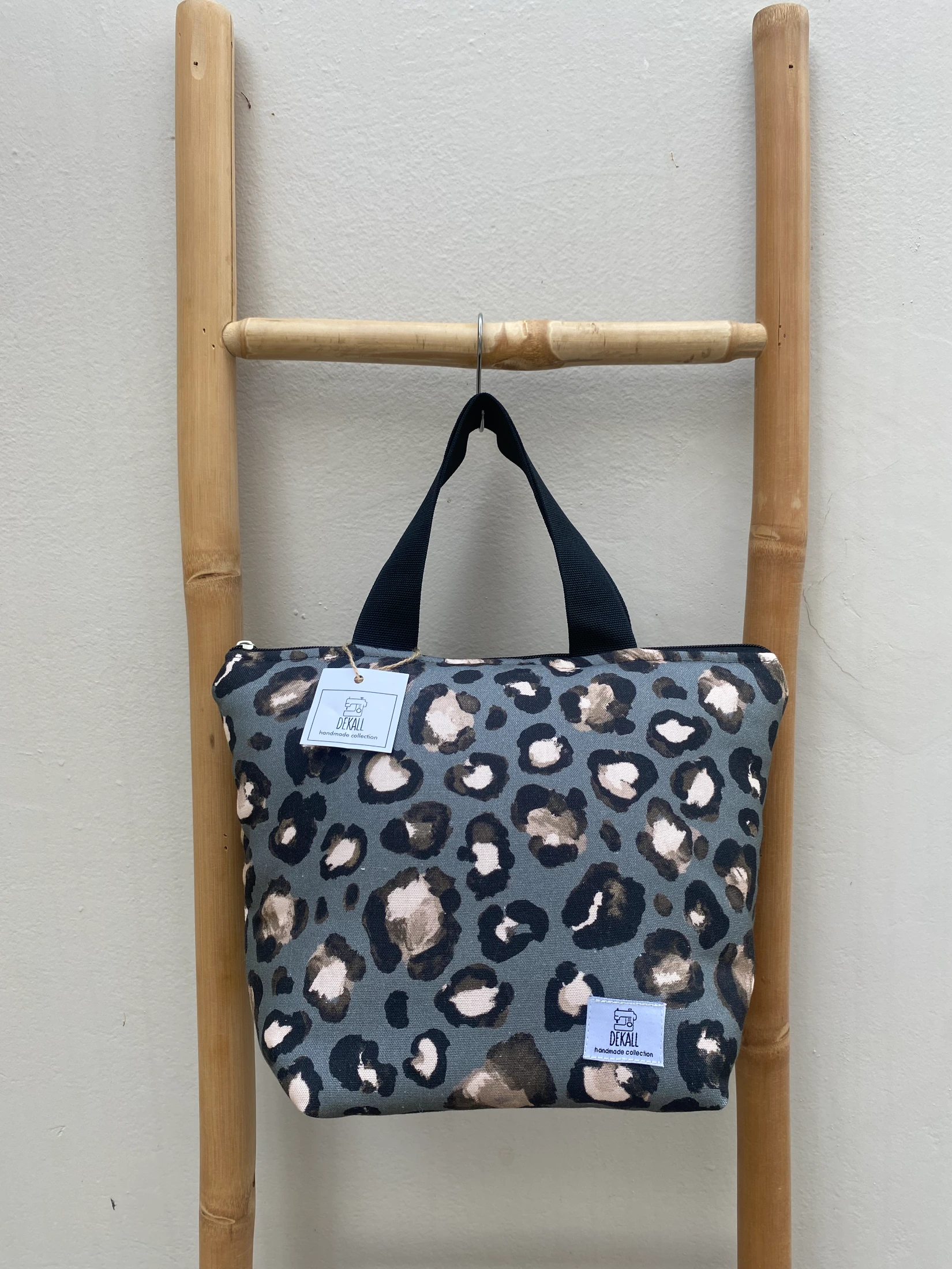 Tote Bag Leopard Pattern Grey - φωτογραφία 3