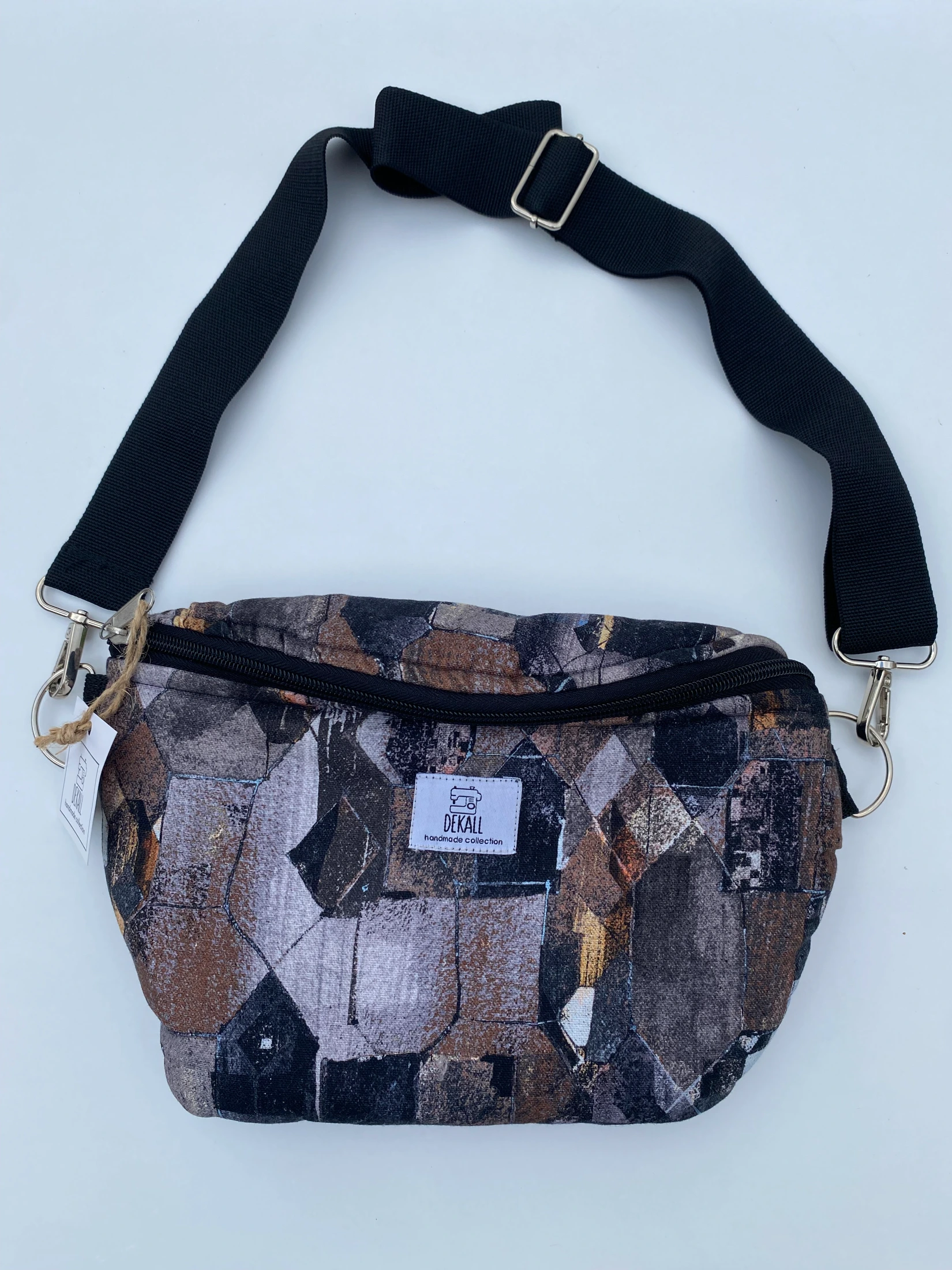 Belt Bag Dark Geometric Mosaic